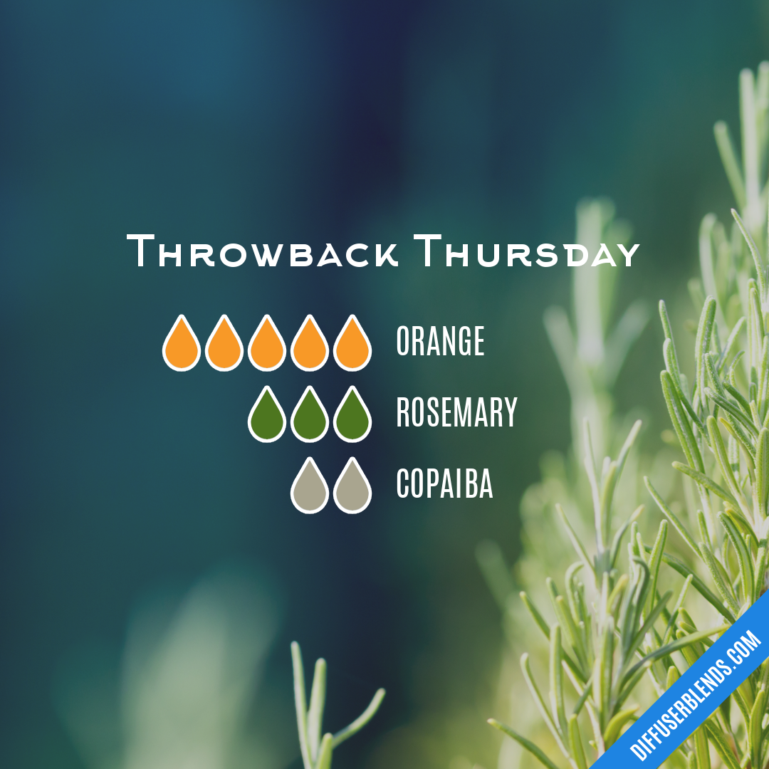 Throwback Thursday — Essential Oil Diffuser Blend