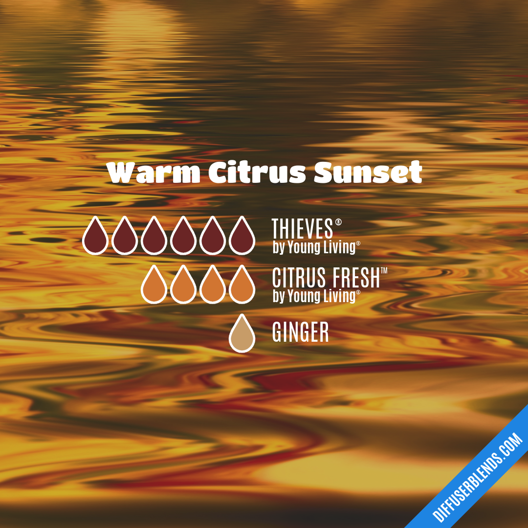 Warm Citrus Sunset — Essential Oil Diffuser Blend