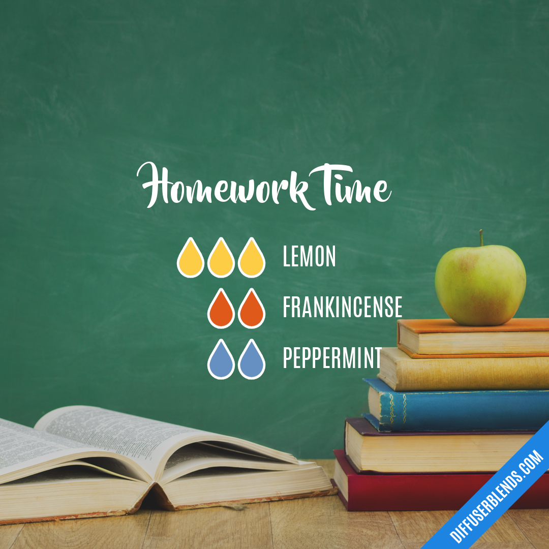 Homework Time — Essential Oil Diffuser Blend